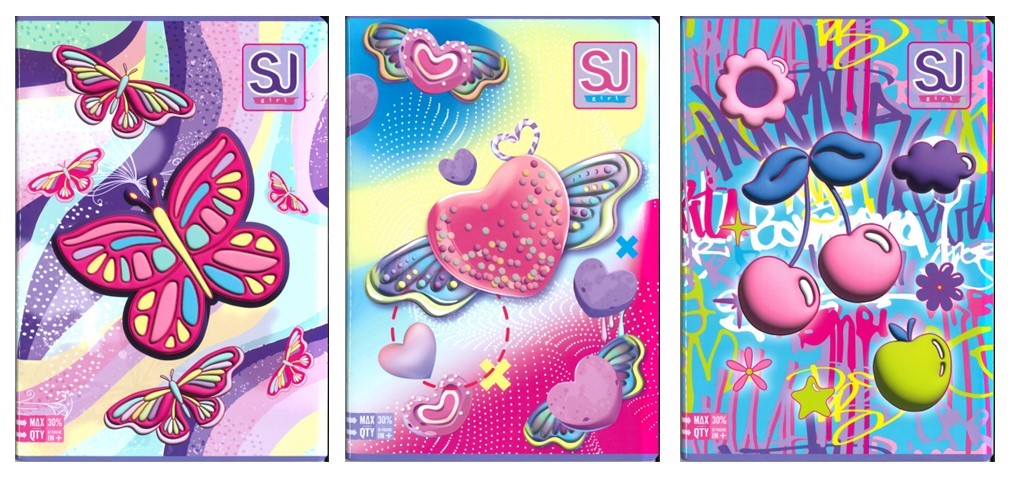 QUADERNO MAXI SEVEN SJ GIRL RIGATURA Q ( QUADRETTINI PICCOLI 5MM CON MARGINI )